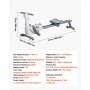 VEVOR stille magnetische roeitrainer, 16 instelbare weerstandsniveaus, opvouwbare roeitrainer voor thuisgebruik met dubbele glijrails en LCD-monitor, Bluetooth-app compatibel, draagvermogen 158 kg