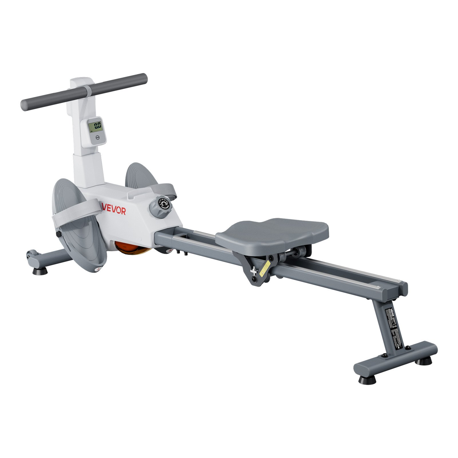 VEVOR stille magnetische roeimachine, 16 instelbare weerstandsniveaus, opvouwbare roeimachine voor thuisgebruik met dubbele glijrails en lcd-monitor, compatibel met Bluetooth-app, maximaal gebruikersgewicht 158 ​​kg