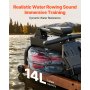 VEVOR Roeitrainer, 6-traps stille weerstand, opvouwbare houten waterroeitrainer met 14 liter watertank en lcd-scherm, compatibel met Bluetooth-app, draagvermogen van 158 kg, meeslepende roeitrainer