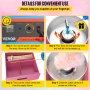 Electric Commercial Cotton Candy Machine With Cart Stepless Temp. Control Party Commercial
