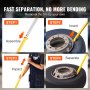 VEVOR bandenwisselaar bandenwisselaar 1175 mm gele bandenwisselaar ijzeren hendel bandenwisselaar bandenwisselgereedschap bandenlichter handleiding voor auto's, vrachtwagens, SUV's, motorfietsen