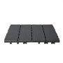 VEVOR Terrastegels, Set van 10, Balkontegels 295x295mm, Kliktegels, Waterdichte kunststof vloerbedekking voor buitengebruik, Terrasvloer voor veranda, zwembad, balkon, achtertuin, Donkergrijs