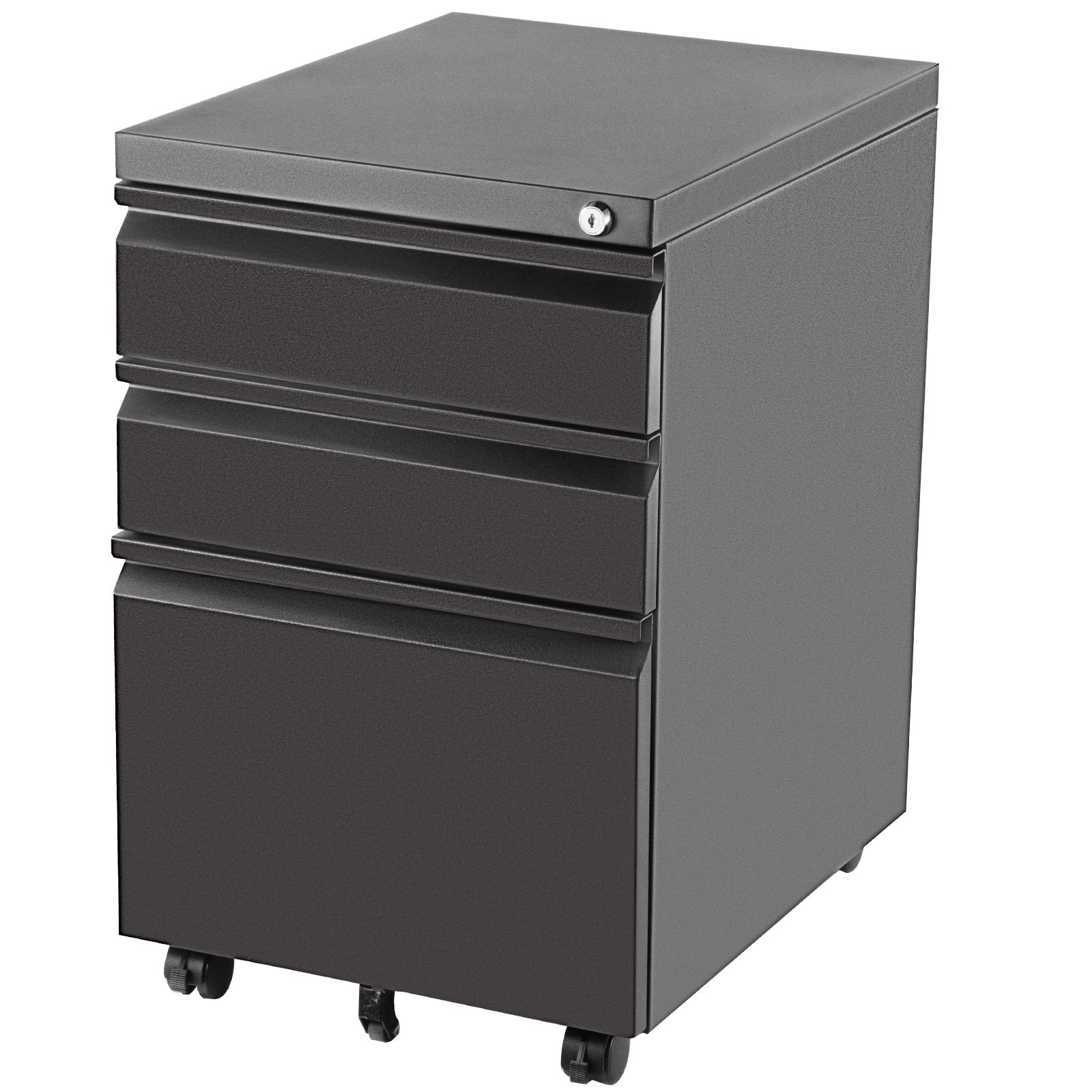 VEVOR Afsluitbare Archiefkast Zwarte Mobiele Archiefkast 500 x 400 x 620 mm Verrijdbare Archiefkast met Beweegbaar Universeel Wiel Geschikt voor Gebruik op School, Kantoor, Ziekenhuis en andere Scènes