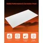 VEVOR HDPE Plastic Sheet Board, 1 Pack High Density Polyethylene Sheet Plastic Panel, 24 x 48 Inch 1/2 Inch Thick Customizable Plastic Panels, for DIY Crafts, Heavy Duty Industrial Equipment, White