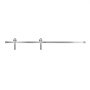 VEVOR Schuifdeursysteem 183 cm rail, schuifdeurbeslag draagvermogen 150 kg, geschikt voor max. 914 mm breedte en 34,92-44,45 mm dikte, rail en J-vormige rol, zilver