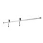VEVOR Schuifdeursysteem 183 cm rail, schuifdeurbeslag draagvermogen 150 kg, geschikt voor max. 914 mm breedte en 34,92-44,45 mm dikte, rail en J-vormige rol, zilver