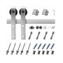 VEVOR Schuifdeursysteem 183 cm rail, schuifdeurbeslag draagvermogen 150 kg, geschikt voor max. 914 mm breedte en 34,92-44,45 mm dikte, rail en J-vormige rol, zilver