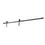 VEVOR 3 m schuifdeursysteem Passend voor enkele schuifdeur, 150 kg, Geschikt voor een maximale breedte van 1524 mm en een dikte van 1-3/8 tot 1-3/4 inch, Rail & J-vormige rol, Zwart