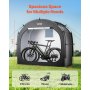VEVOR Bike Storage Tent, 1 to 2 Bikes, Outdoor Spacious Bike Storage Tent with Ventilated Window, Waterproof Easy-to-Install Bike Tent with High Strength Fiberglass & Dual Zippers, Fit for Bicycle
