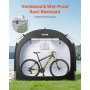 VEVOR Bike Storage Tent, 1 to 2 Bikes, Outdoor Spacious Bike Storage Tent with Ventilated Window, Waterproof Easy-to-Install Bike Tent with High Strength Fiberglass & Dual Zippers, Fit for Bicycle
