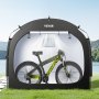 VEVOR Fietstent, 3 tot 4 fietsen, ruime fietsenstalling met geventileerd raam, eenvoudig te installeren fietsenstalling met zeer sterke glasvezel en dubbele ritsen, 203 x 122 x 169 cm
