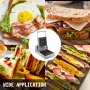 Vevor Contactgrill Ht-112c, Tosti Ijzer Gril 1250w, Commerciële Sandwichmachine