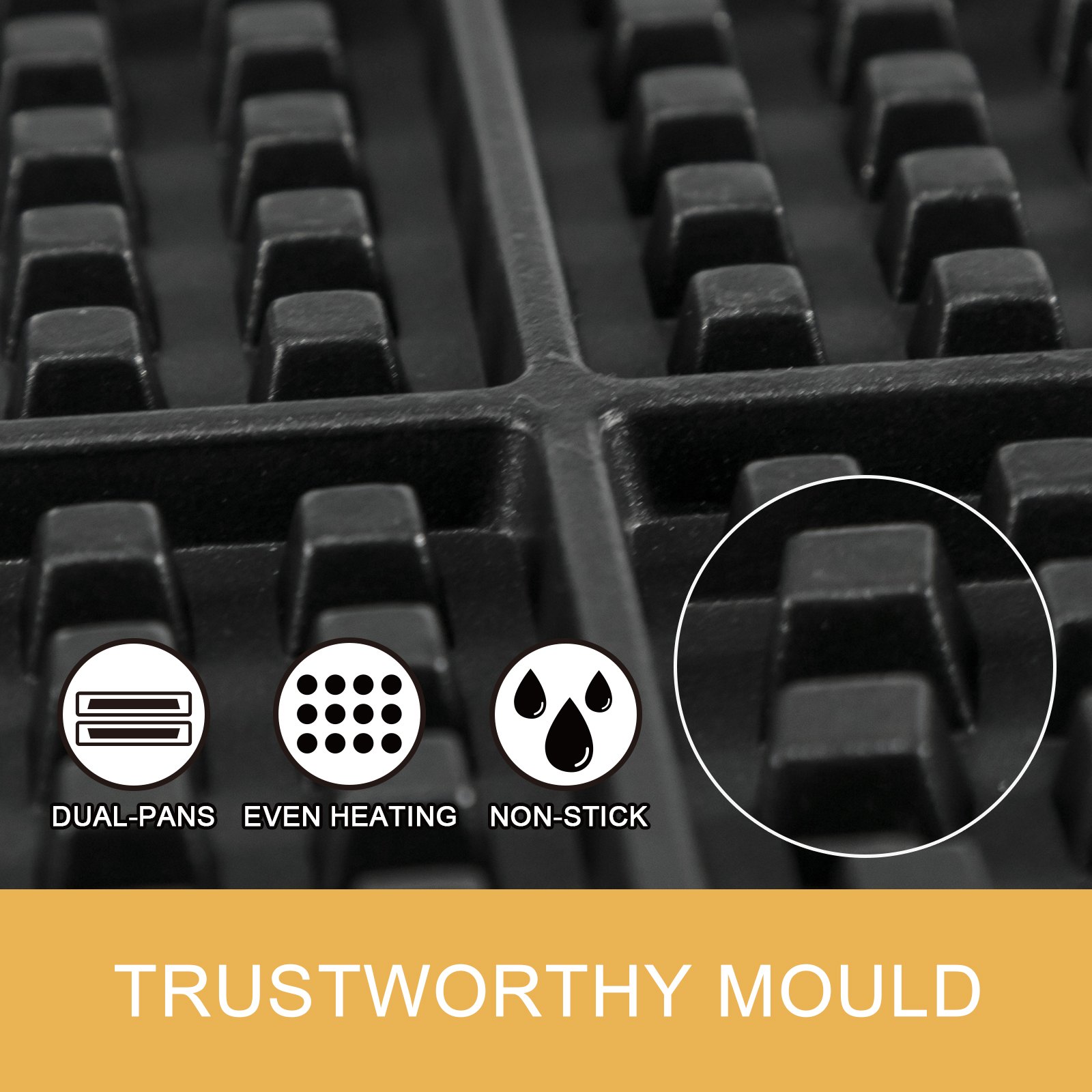 Wafelijzer wafelmachine dubbele ronde wafel apparaat roestvrijstalen wafelijzer