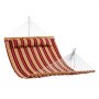 VEVOR Quilted Fabric Hammock, 1400 x 1900 mm Double Hammock with Hardwood Spreader Bars, for 2 Person with Removable Pillow and Chains for Camping, Outdoor, Patio, Garden, Beach