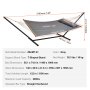 VEVOR Hammock for 2 Person, 450 lbs Load Capacity, Double Hammock with 12ft Steel Stand and Portable Carry Bag & Pillow Freestanding Hammock for Outdoor Patio Garden Beach