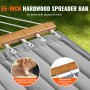 55-inch hardhouten spreidstok op VEVOR dubbele hangmat, gepolijst bamboehout, roestwerende lak.