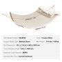 VEVOR Quilted Fabric Hammock, 1400 x 1900 mm Double Hammock for 2 Person with Removable Pillow and Chains for Camping, Outdoor, Patio, Garden, Beach, 0.22 Ton Load Capacity