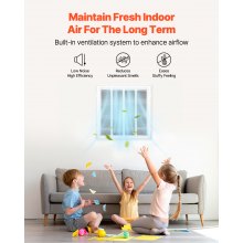 VEVOR Ventilatierooster Ventilatierooster Afvoerrooster Louvrerooster 57,5x57,5x4cm