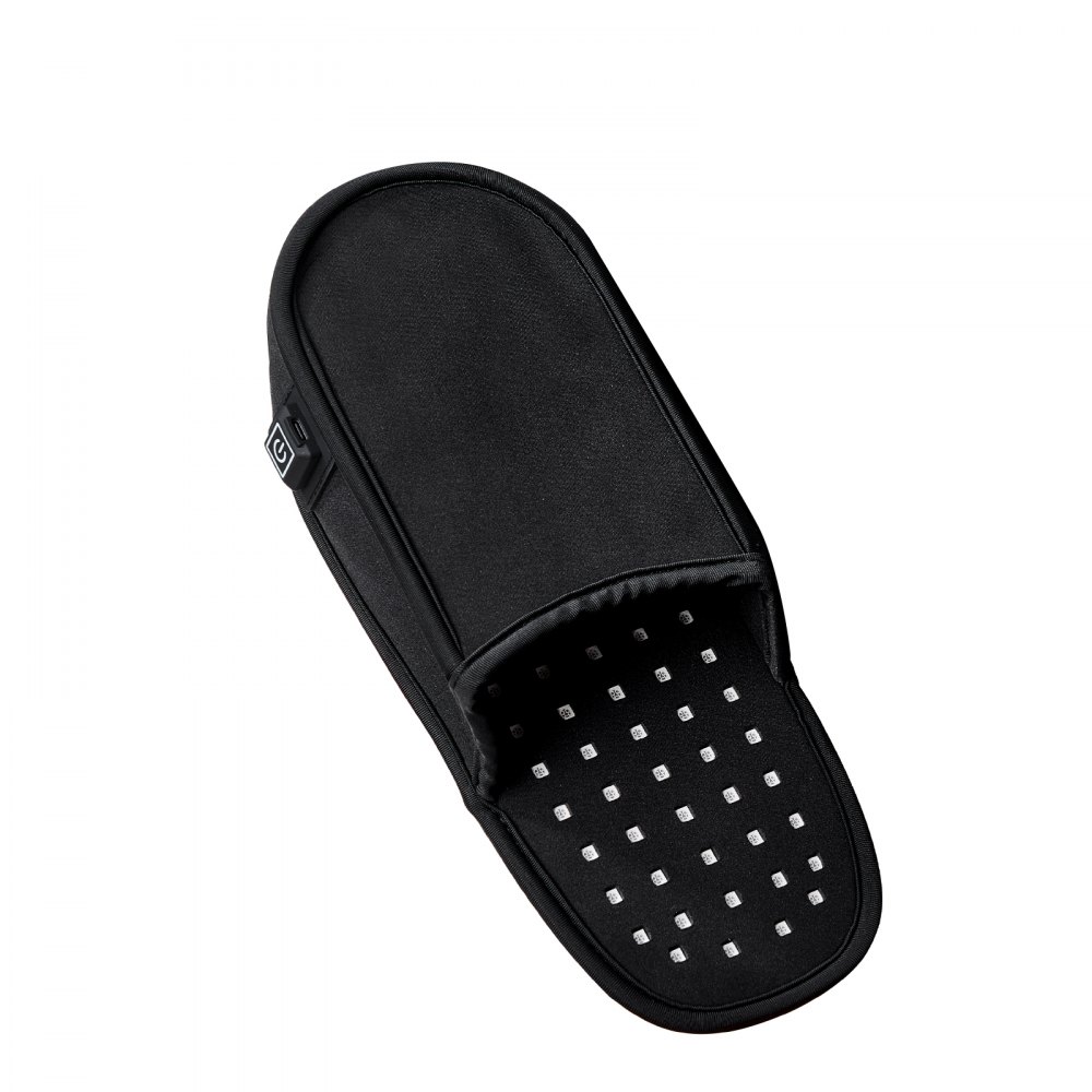 VEVOR Roodlichttherapie voor de voet, 660 nm en 850 nm Roodlichttherapieslipper met 120 LED's en 10 Hz/40 Hz pulsmodus, Lichttherapieschoen voor pijnverlichting aan tenen, binnenzool en spierontspanning