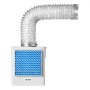 VEVOR 3-in-1 droogkastventilatieset voor binnen, ABS-materiaal, geschikt voor 99 mm uitlaataansluiting, afzuigkap met oververhittingswaarschuwing, afneembare gaaskap en 4 vervangende pads