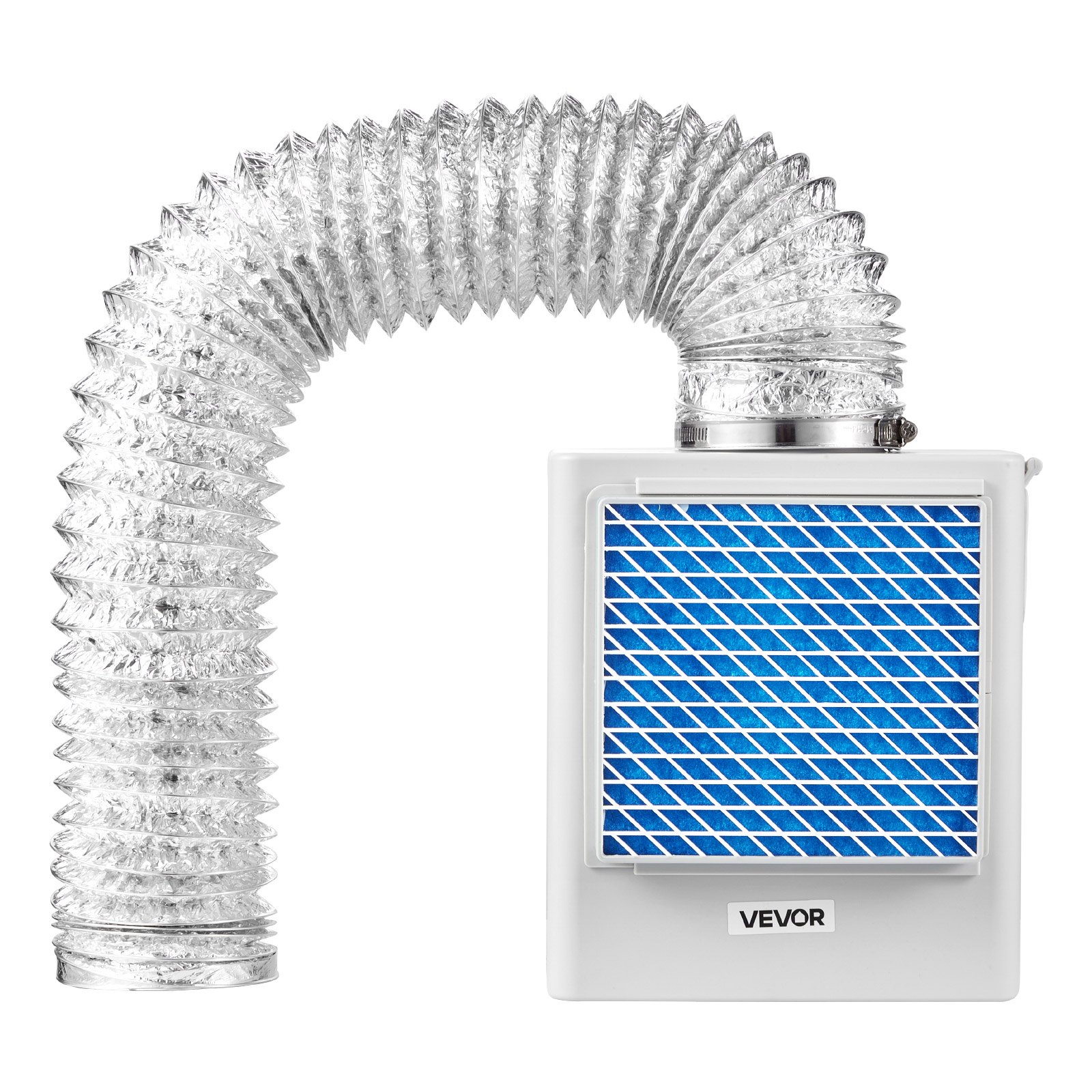 VEVOR 3-in-1 Indoor Dryer Vent Kit,Premium ABS Material Fits 99 mm Exhaust Port, Smart Overheating Reminder Exhaust Hood & Easy Detach Mesh Cap & Multi-layer Purification with 4 Replacement Pads