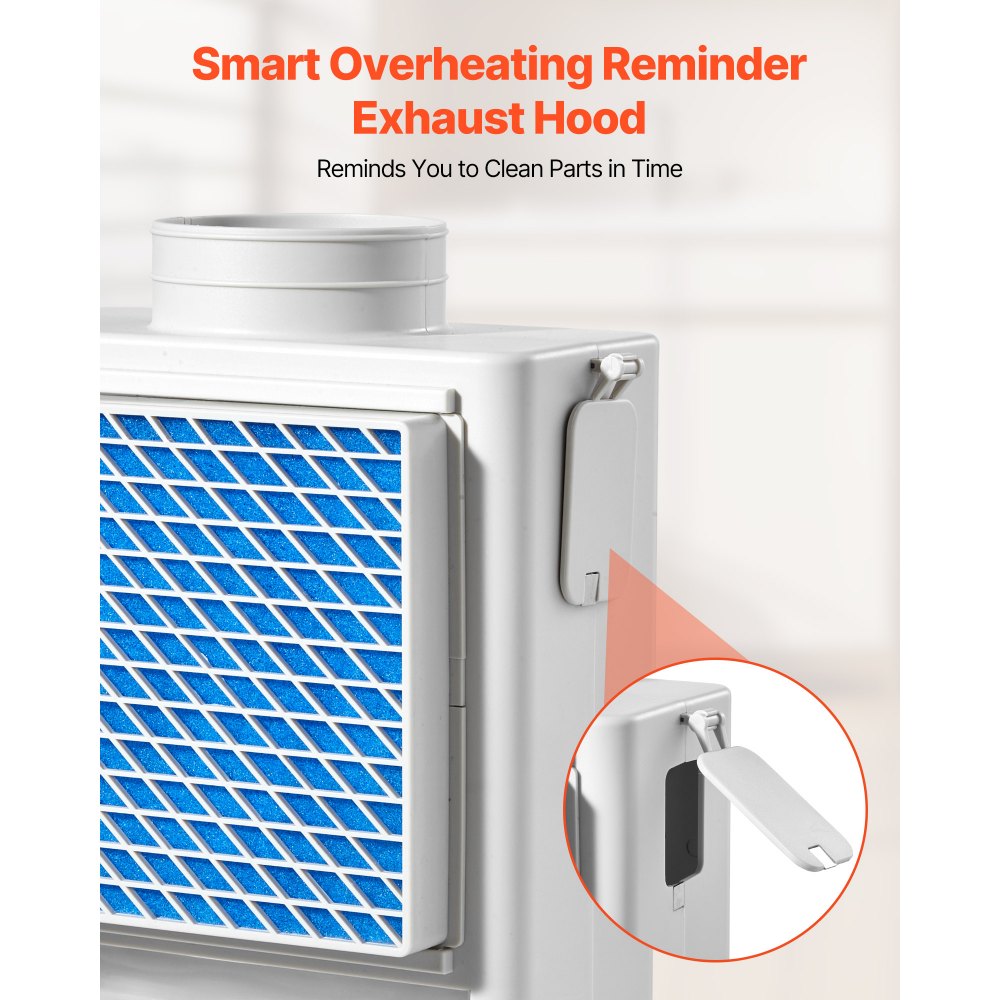 VEVOR 3-in-1 Indoor Dryer Vent Kit,Premium ABS Material with Water Drawer Fits 99 mm Exhaust Port, Smart Overheating Reminder Exhaust Hood & with 4 Purification Pads,For Electric Clothes Dryers