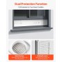 VEVOR Drogerventilatieraamset, past op een uitlaat van 101,6 mm, verstelbare lengte voor schuiframen, PVC- en PP-materialen, dubbele bescherming en meerlaags afdichtingsontwerp