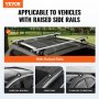 VEVOR Universal Roof Rack Crossbar 52" Length for Vehicle with Raised Side Rail