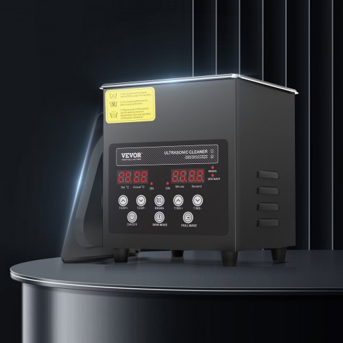 VEVOR Bijgewerkte ultrasone reiniger, 2 l (100 W, 60 W, ultrasone verwarming), digitale ultrasone onderdelenreiniger met timer voor het reinigen van sieraden