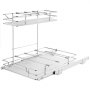 VEVOR Uittrekbare spoelkastplank, keukenkast, kruidenrek, dubbele mand, 124 x 399 x 63 mm + 292 x 419 x 63 mm, spoelplank, uittrekbare kastorganizer, onderkastplank, spoelkast