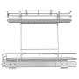 VEVOR Uittrekbare spoelkastplank, keukenkast, kruidenrek, dubbele mand, 124 x 399 x 63 mm + 292 x 419 x 63 mm, spoelplank, uittrekbare kastorganizer, onderkastplank, spoelkast
