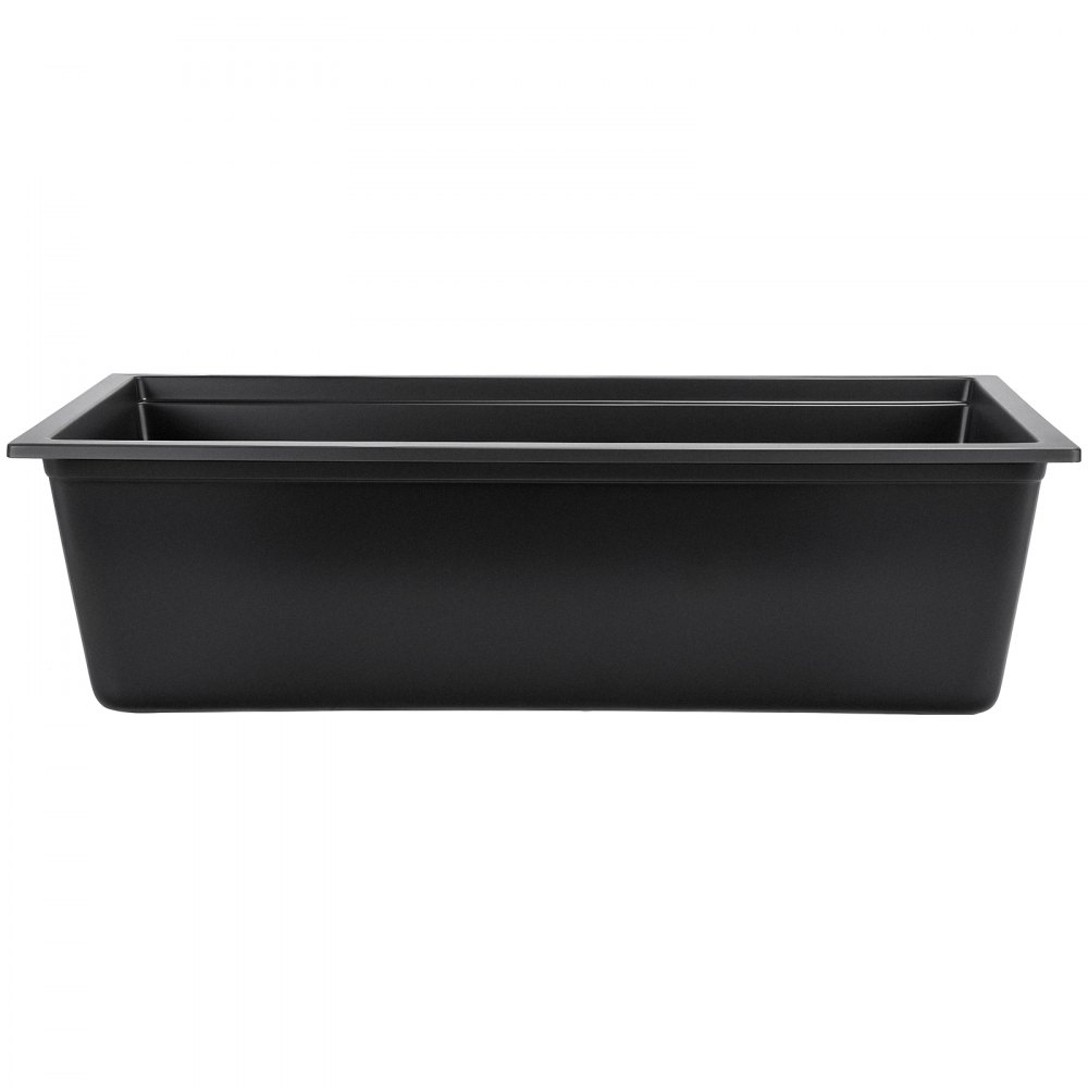 VEVOR 84 cm Kitchen Sink Workstation, Undermount Granite Sink, Drop-In Single Bowl Farmhouse Basin with Multiple Accessories, Household Dishwasher Sinks for RV, Prep Kitchen, and Bar (Black)
