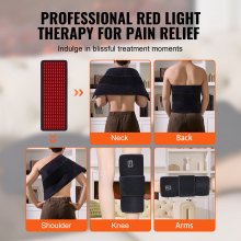VEVOR roodlichttherapiemat voor lichaam 400 LED-lichttherapiepad 2 golflengten