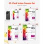 VEVOR Canvas Boards for Painting, 32 Pack White Painting Canvases Set - 5x7, 8x10, 9x12, 11x14 Painting Canvas Panels for Acrylic and Oil Painting, Watercolor, Paint Canvas for Kids and Professionals