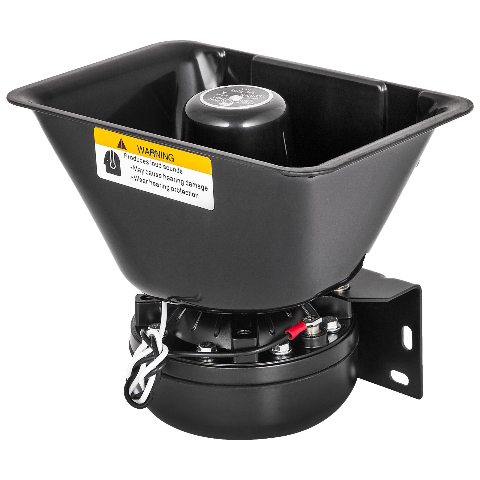 VEVOR Auto Alarm Luidspreker 200W 12V, Auto Sirene Alarmhoorn 7 Tonen Universele Politie, Brandweersirene, Hoorn, Luidspreker, Waarschuwingshoorn van Kunststof, Alarmluidspreker met Handmicrofoon