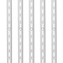 VEVOR Plankpilasters, 990 mm, 10 stuks, staand wandsysteem, robuust ondersteuningssysteem met enkelvoudige sleufrails, 40 schroeven, geschikt voor kastorganisatie, zilver