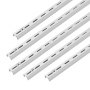 VEVOR Plankpilasters, 990 mm, 10 stuks, staand wandsysteem, robuust ondersteuningssysteem met enkelvoudige sleufrails, 40 schroeven, geschikt voor kastorganisatie, zilver
