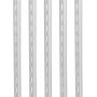VEVOR Plankpilasters, 990 mm, 10 stuks, staand wandsysteem, robuust ondersteuningssysteem met enkelvoudige sleufrails, 40 schroeven, geschikt voor kastorganisatie, zilver