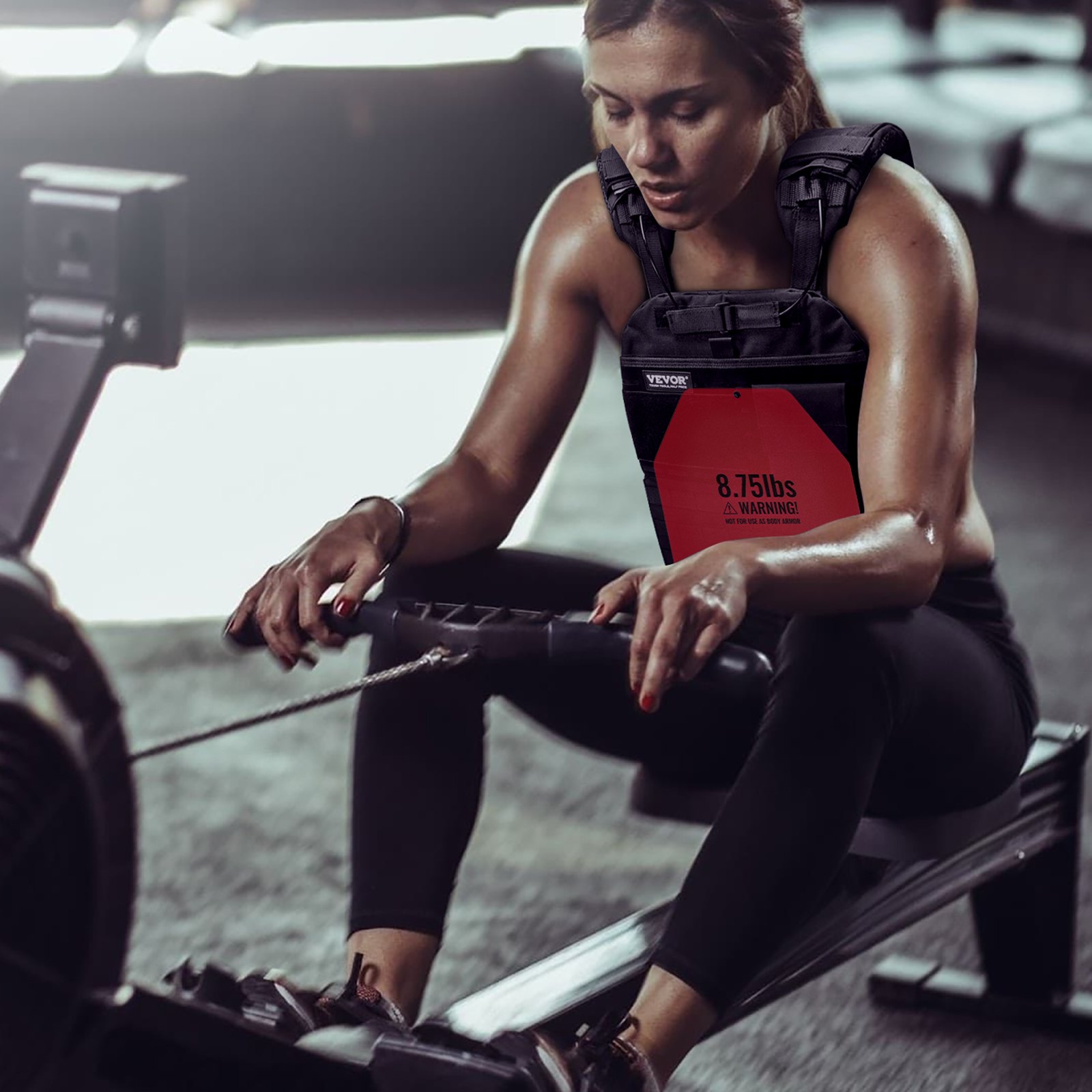 VEVOR Gewichtsschijven voor Gewichtvesten 8 kg Set (2 x 4 kg), Platte Gewichtsschijven voor Gewichtvesten voor WODs & Functionele Training, Ergonomisch Extra Gewicht voor Krachttraining, Hardlopen en Fitness, Rood