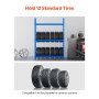 VEVOR Tire Storage Rack, 2-Shelf Tire Holder Holds up to 12 Standard Tires, SPCC-SD Heavy Duty Metal Tire Carrier Stand with Adjustable Spacing for Garage Workshop, 330LBS Loading Capacity