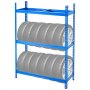 VEVOR Tire Storage Rack, 2-Shelf Tire Holder Holds up to 12 Standard Tires, SPCC-SD Heavy Duty Metal Tire Carrier Stand with Adjustable Spacing for Garage Workshop, 330LBS Loading Capacity
