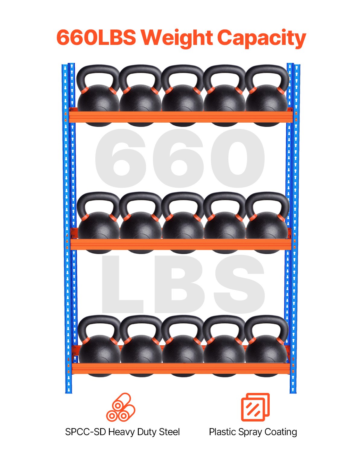 VEVOR Tire Storage Rack, 3-Shelf Tire Holder Holds up to 18 Standard Tires, SPCC-SD Heavy Duty Metal Tire Carrier Stand with Adjustable Spacing for Garage Workshop, 660LBS Loading Capacity