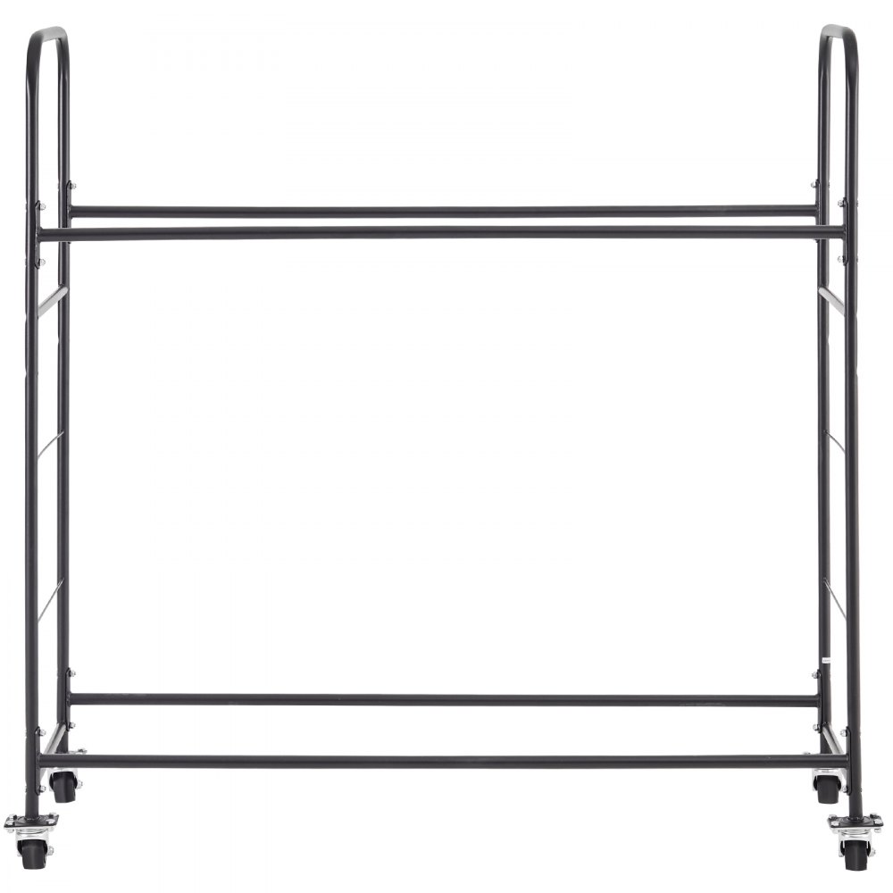 VEVOR Rolling Tire Storage Rack, 2-Shelf Tire Holder and Transport Trailer for Garage, Heavy-Duty Steel Tire Storage Cart with Wheel, Adjustable Height & Protective Cover, Hold up to 12 Standard Tires