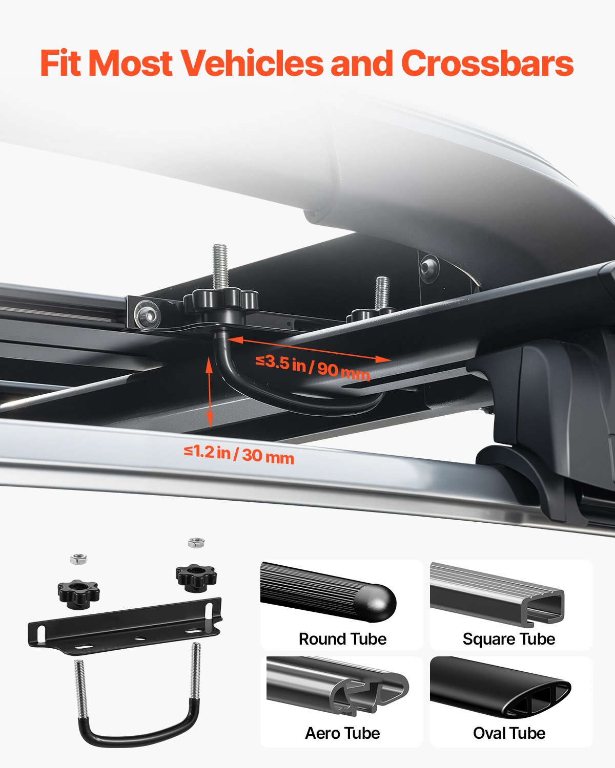 VEVOR Dakdrager Autodakdrager (1216 x 1020 x 142 mm) Universele dakdrager van roestvrij staal (maximaal draagvermogen 68 kg), dakbagagedrager voor SUV-vrachtwagen