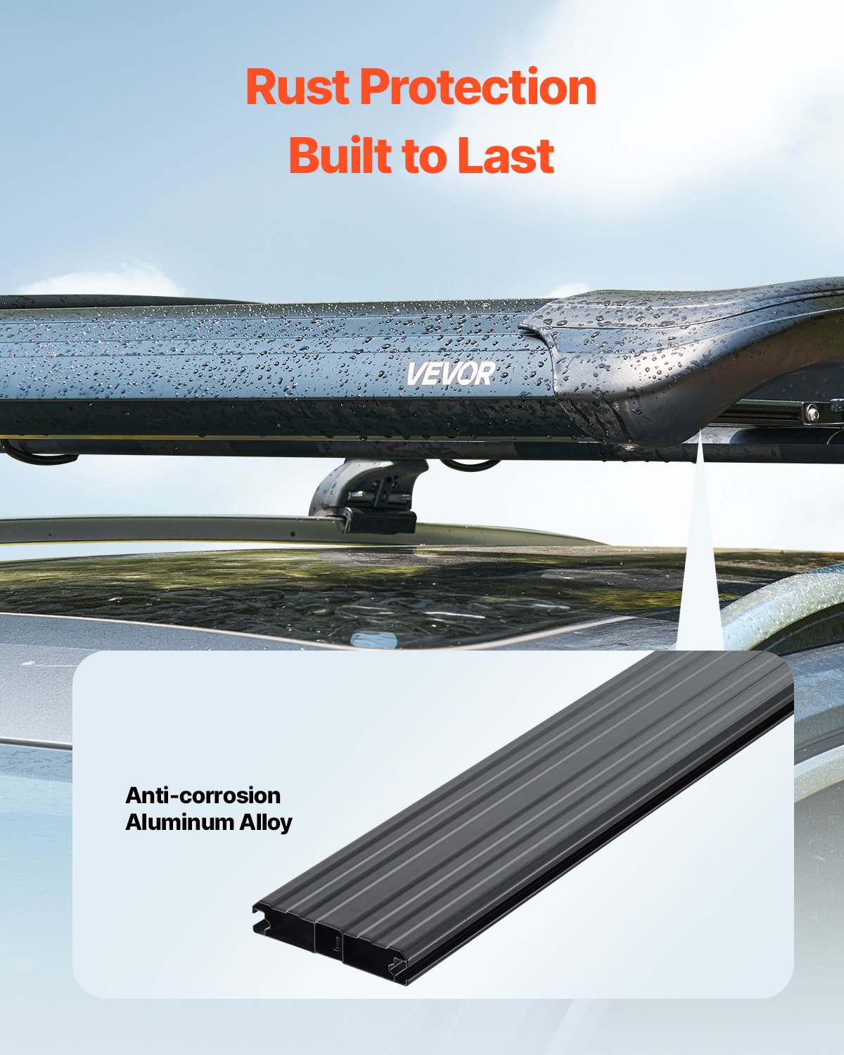 VEVOR Dakdrager Autodakdrager (1216 x 1020 x 142 mm) Universele dakdrager van roestvrij staal (maximaal draagvermogen 68 kg), dakbagagedrager voor SUV-vrachtwagen