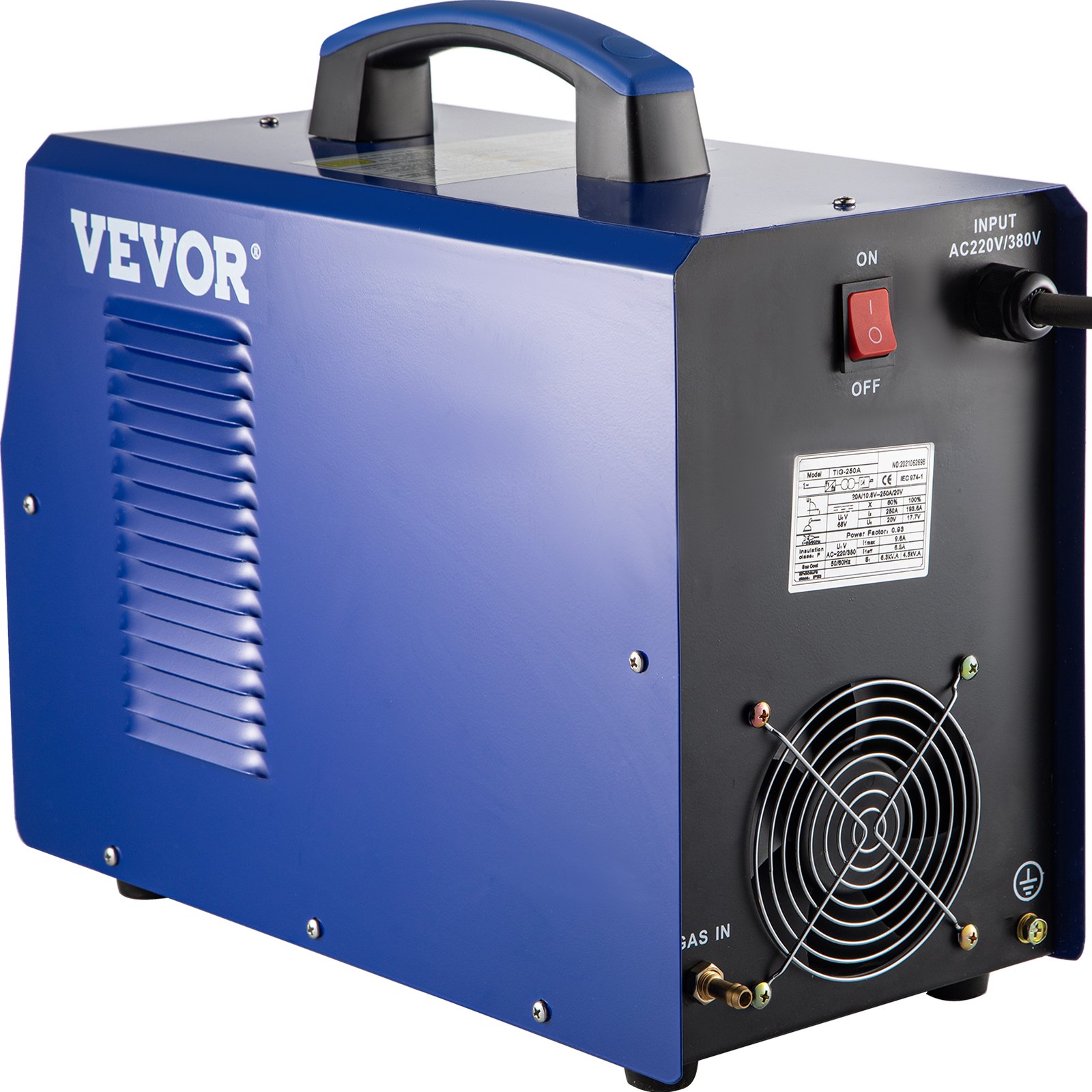 Vevor Tig Lasapparaat Inverter Lasapparaat 200a Tig Vuldraad Lasapparaat Blauw