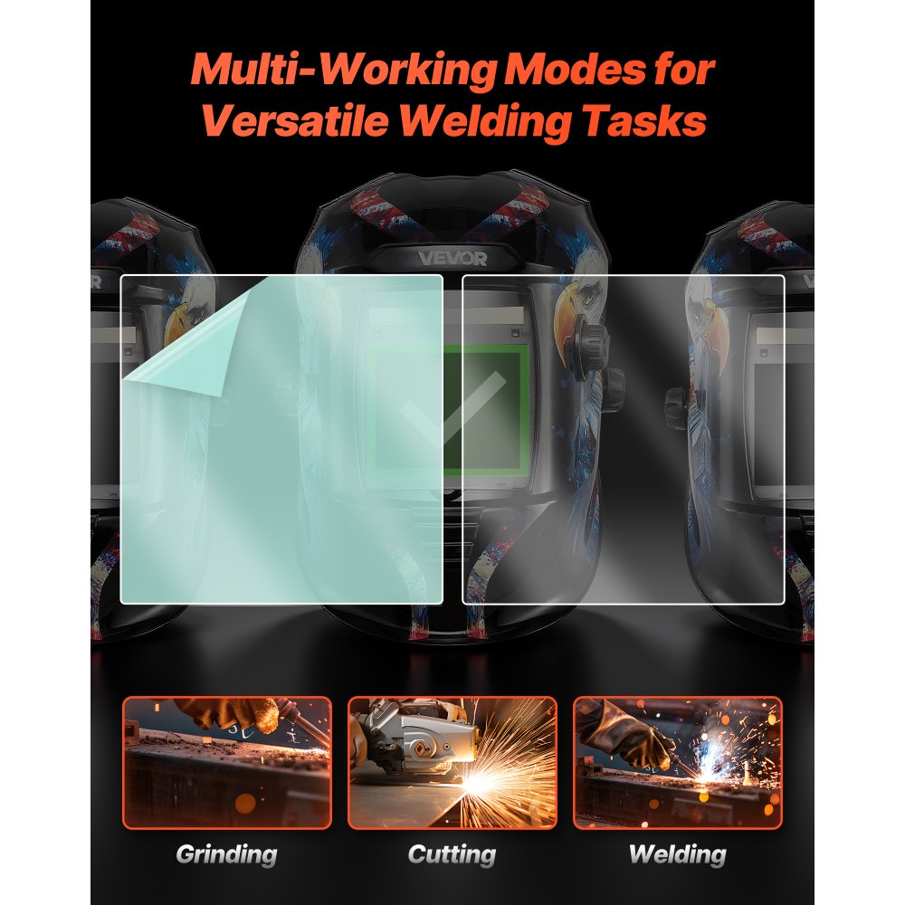 VEVOR lashelmlens, 20 stuks, 121x118 mm vervangende lasschildlens, filterbeschermhoezen, compatibel met VEVOR CRIUS/METIS-serie automatisch verduisterende lashelmen