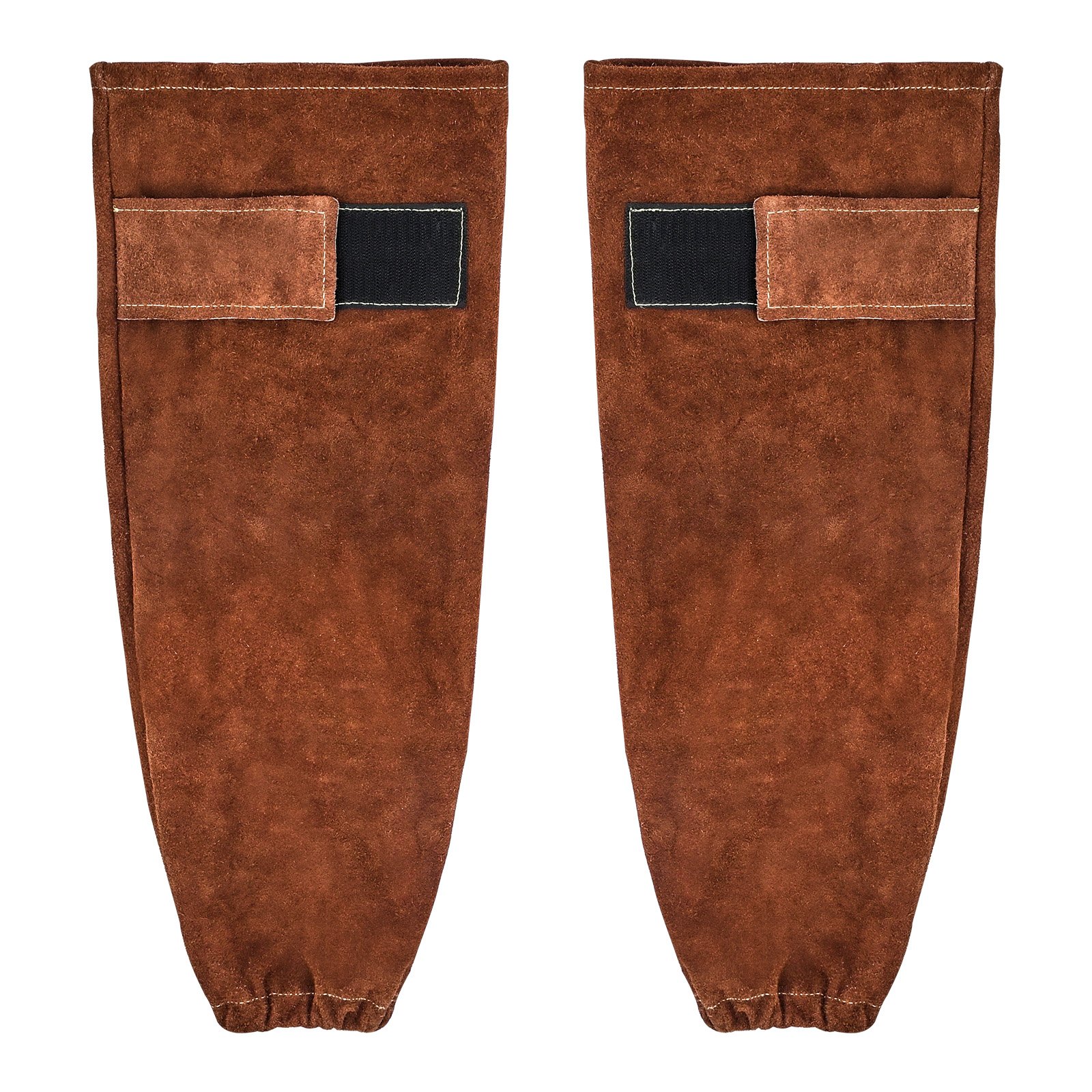 VEVOR Leather Welding Sleeves, Heavy Duty Cowhide Flame Resistant Work Sleeves for Arm Protection, Heat-Resistant Safety Sleeve for Welding, Blacksmithing, Woodworking, Gardening