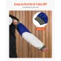 VEVOR Flame Resistant Welding Sleeves, Heavy Duty Sheepskin & FR Cotton Arm Protection Sleeves for Men Women, Heat Resistant with Elastic Cuffs for Welding, Woodworking, Blacksmithing