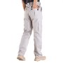 VEVOR FR Pants for Men, 100% Cotton, Flame-Resistant Cargo Pants with Multi-Pockets and Elastic Waist, Reinforced Tear-proof Stitching, Ideal for Welding Work and Casual Wear, XXL Size, Gray